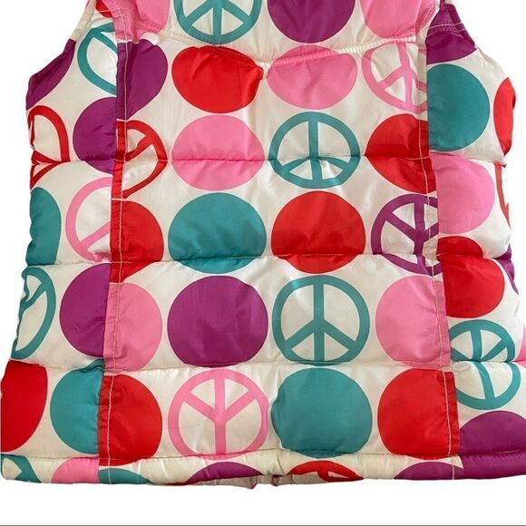 Old Navy Multicolored Puffer Zip Up Vest Sz Large - Picture 6 of 12